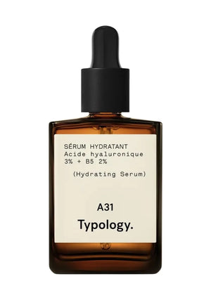 Typology A31 Hydrating Serum, 3% Hyaluronic Acid + 2% B5, Moisturizing Face Serum 0.5 fl oz